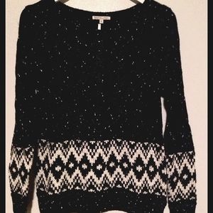 BEST MOUNTAIN Blk & Ivory sweater